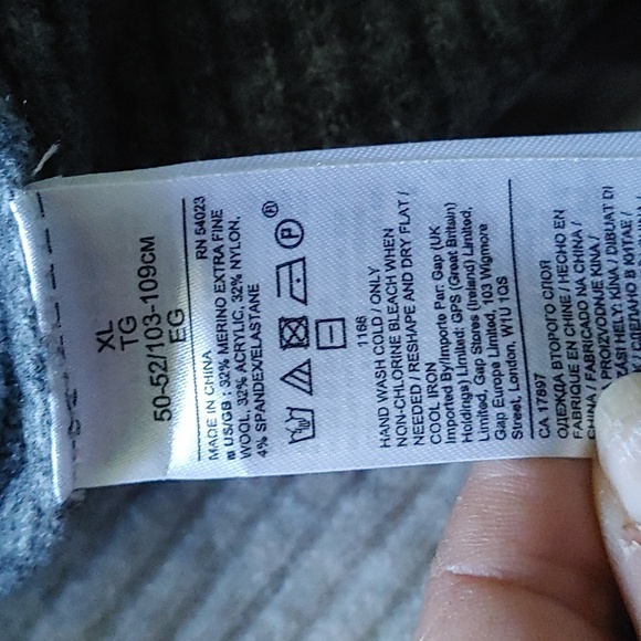 Banana Republic color block long wool blend sweater size XL NWT - Picture 7 of 7